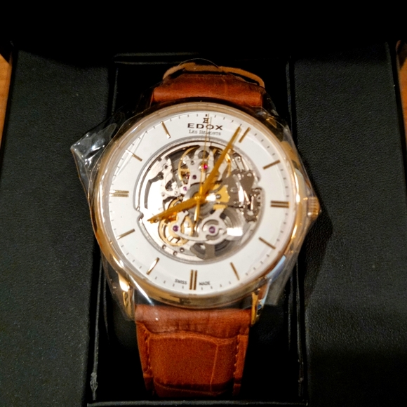 Edox Les Bemonts Automatic Skeleton Dial Watch - Picture 1 of 2